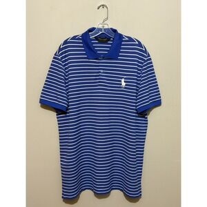 Polo‎ Golf Ralph Lauren XL Pro Fit Blue Stripe Big Pony Logo Shirt